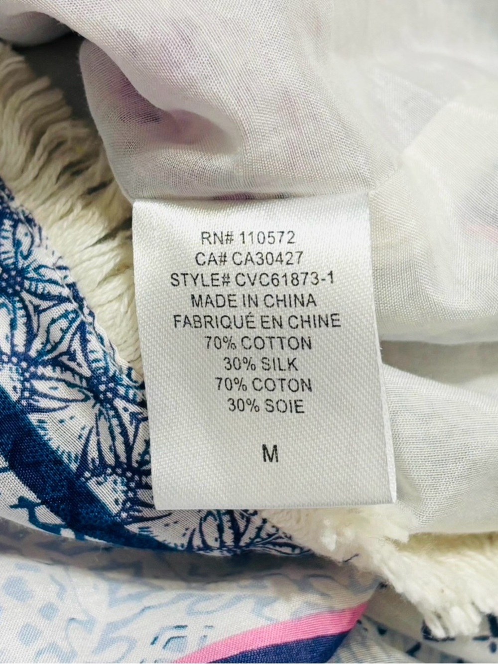 Twelfth Street Cynthia Vincent Cotton Silk Romper M Boho Blue Pink Tassel Fringe - Picture 12 of 16